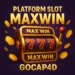 Gambar slot 3D HD bertema Platform Slot Maxwin dengan logo GOCAP4D dan simbol jackpot 777.